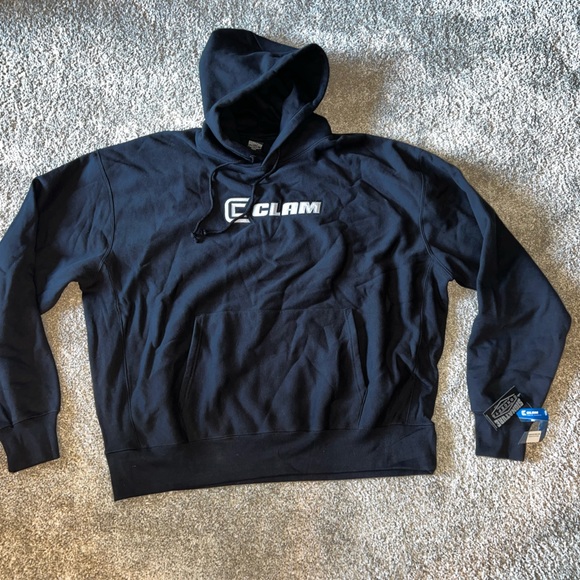CLAM Black Hoodie Sweatshirt - Picture 2 of 6